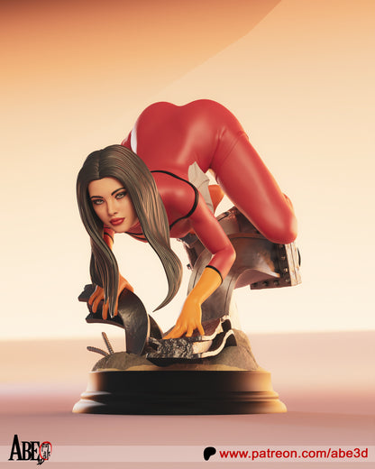 Jessica Drew Spiderwoman Statue 3D-Printed Kit