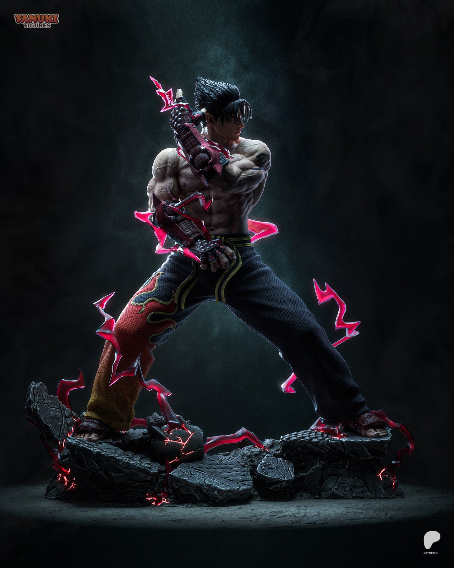 Jin Kazama Statue 3D-Printed Kit