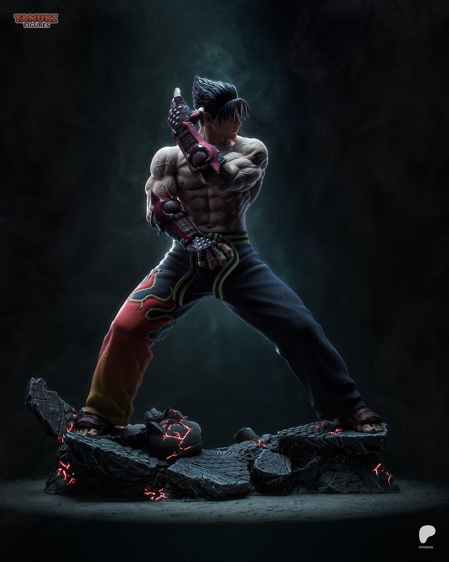 Jin Kazama Statue 3D-Printed Kit