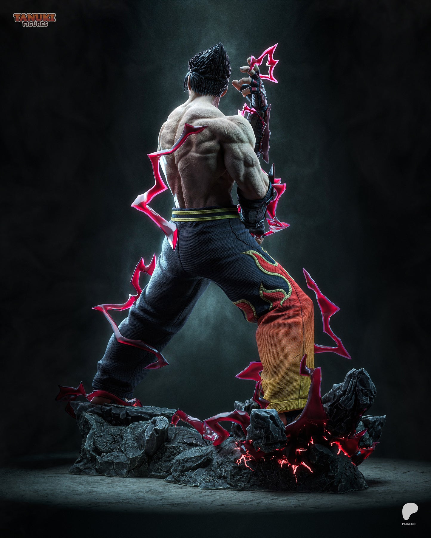 Jin Kazama Statue 3D-Printed Kit