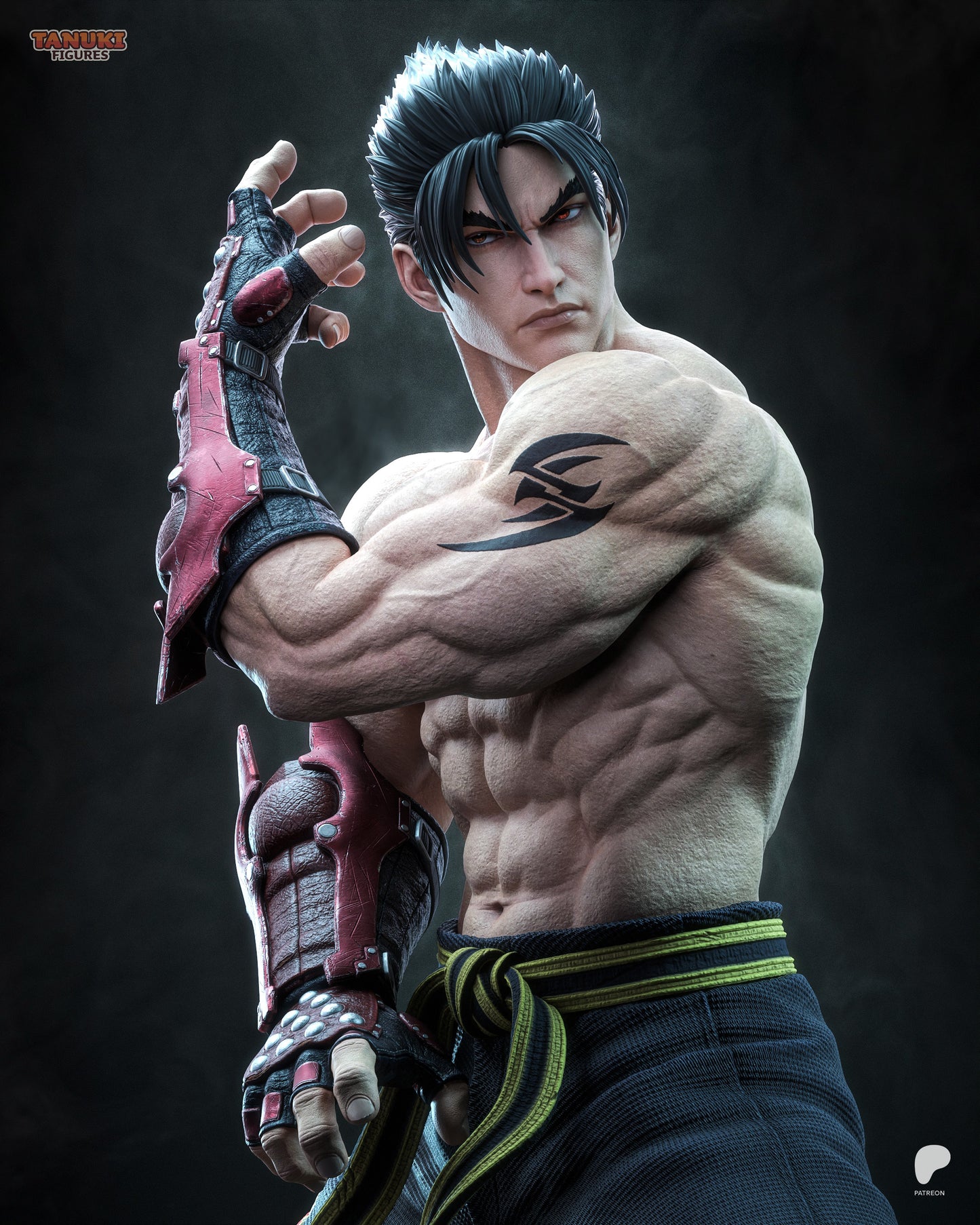 Jin Kazama Statue 3D-Printed Kit