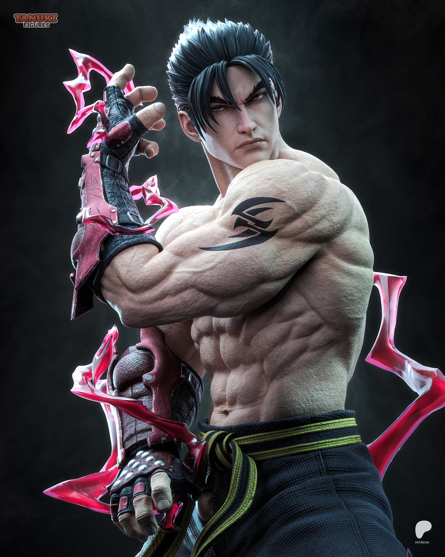 Jin Kazama Statue 3D-Printed Kit