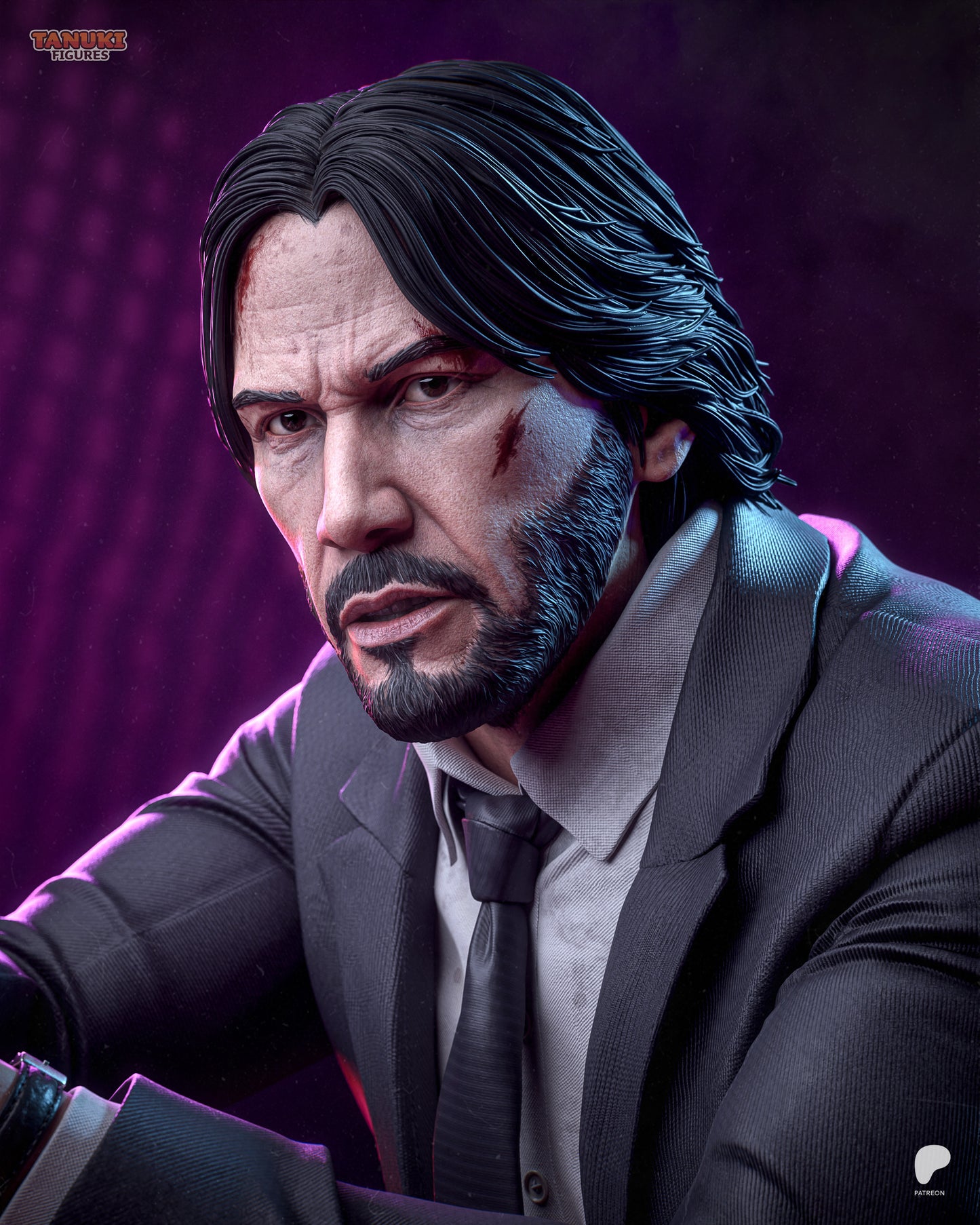 John Wick Statue 3D-Printed Kit
