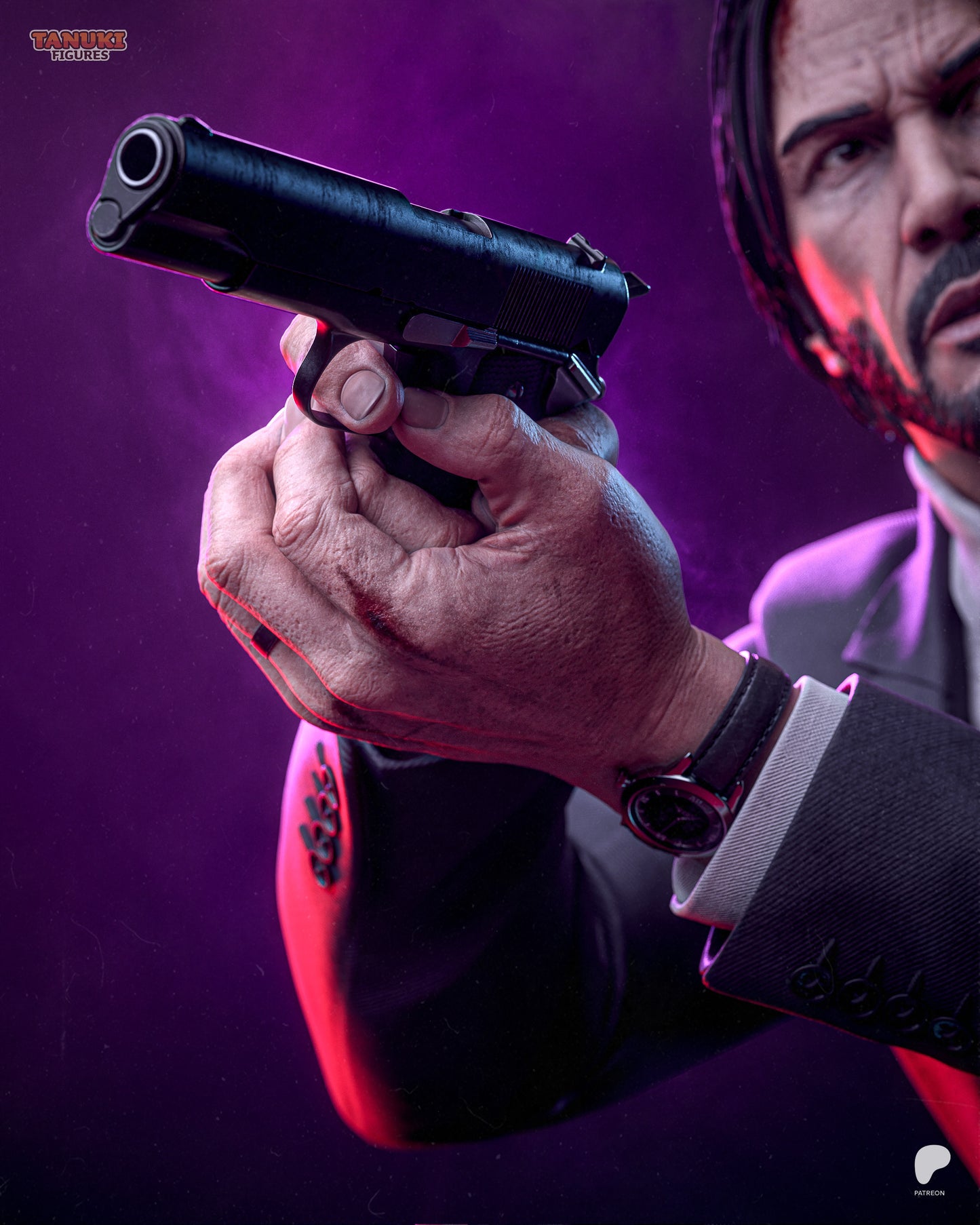 John Wick Statue 3D-Printed Kit