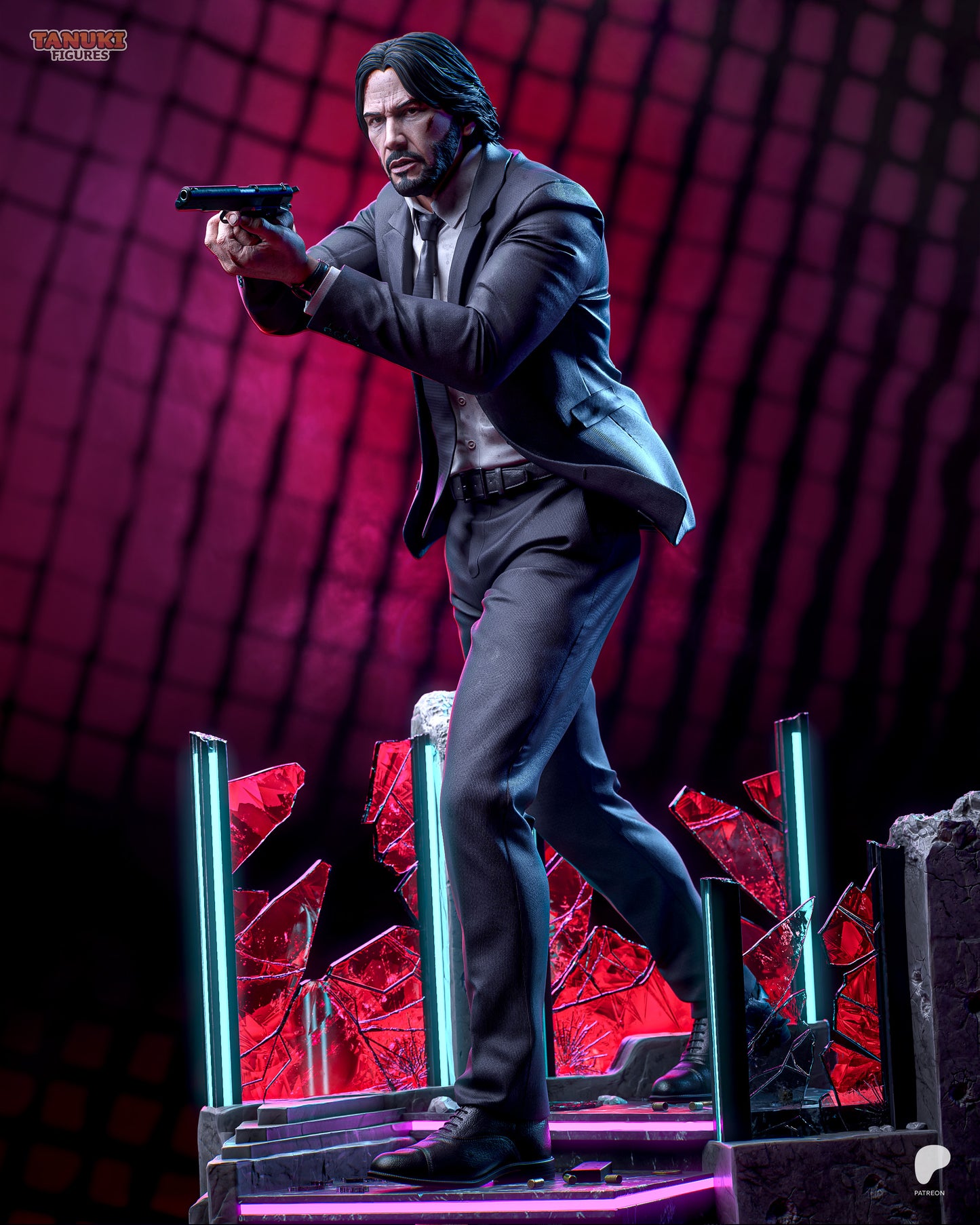 John Wick Statue 3D-Printed Kit