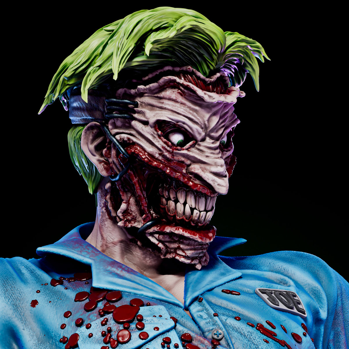 Joke Face Off Statue 3D-Printed Kit