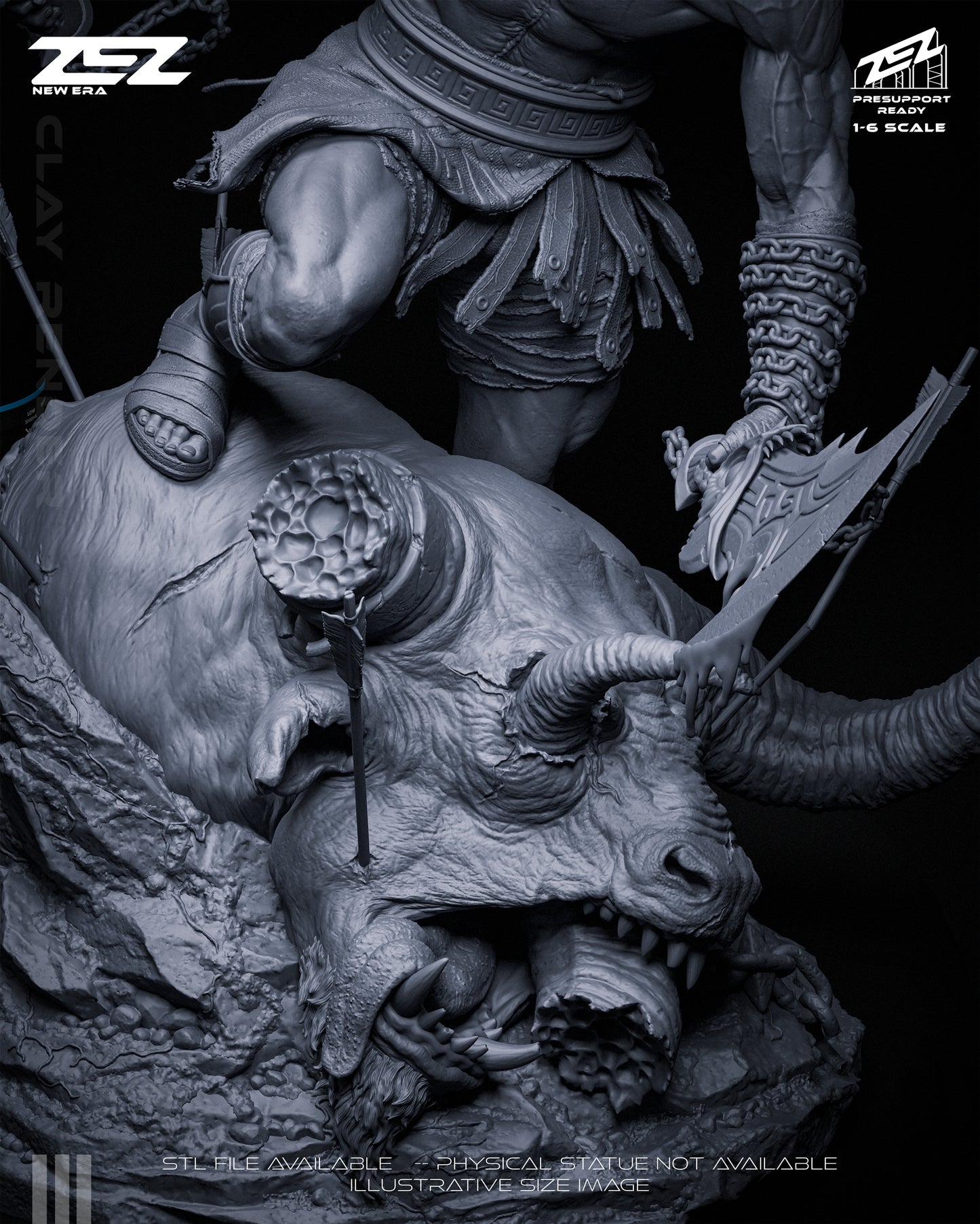 Kratos Statue 3D-Printed Kit