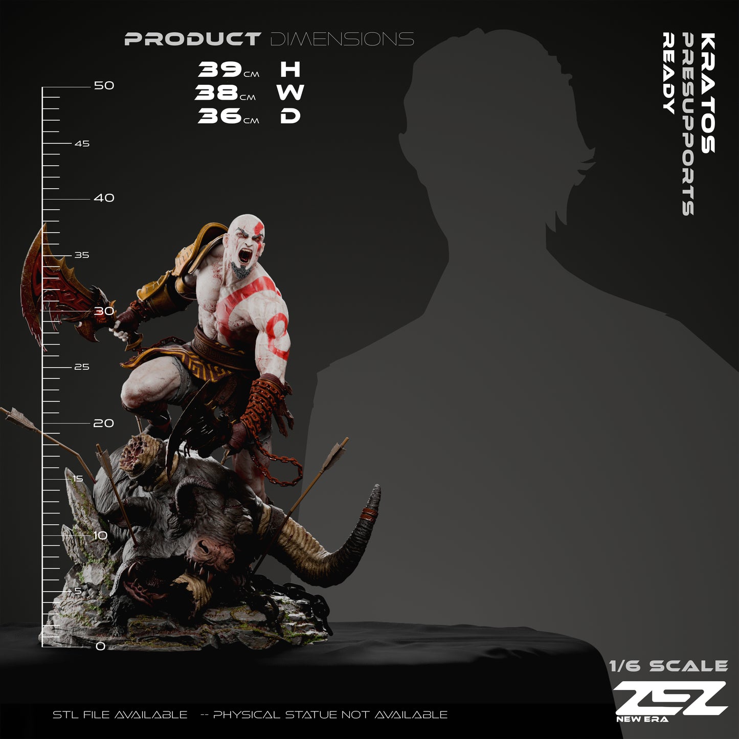 Kratos Statue 3D-Printed Kit