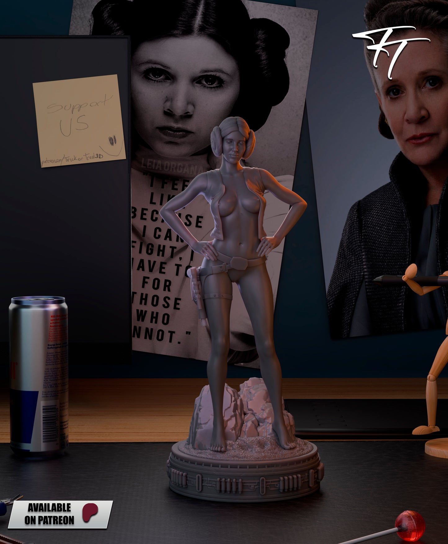 Leia Statue 3D-Printed Kit