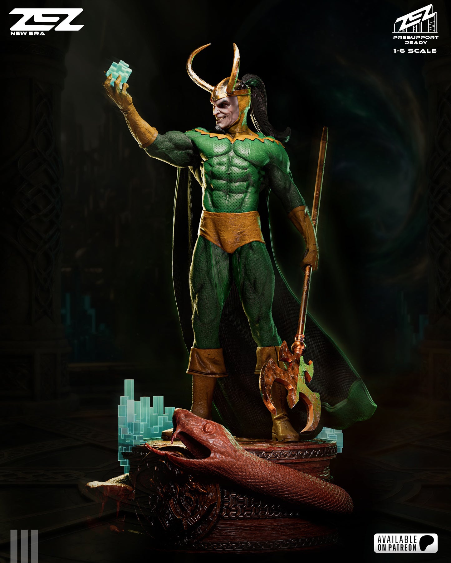 Loki (Museum Pose) Statue 3D-Printed Kit