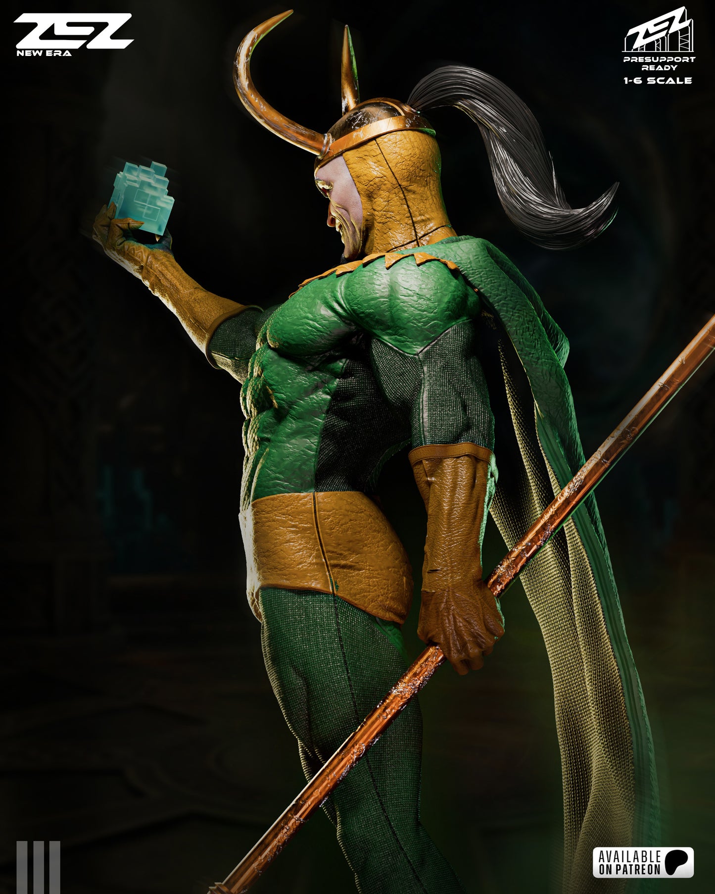 Loki (Museum Pose) Statue 3D-Printed Kit