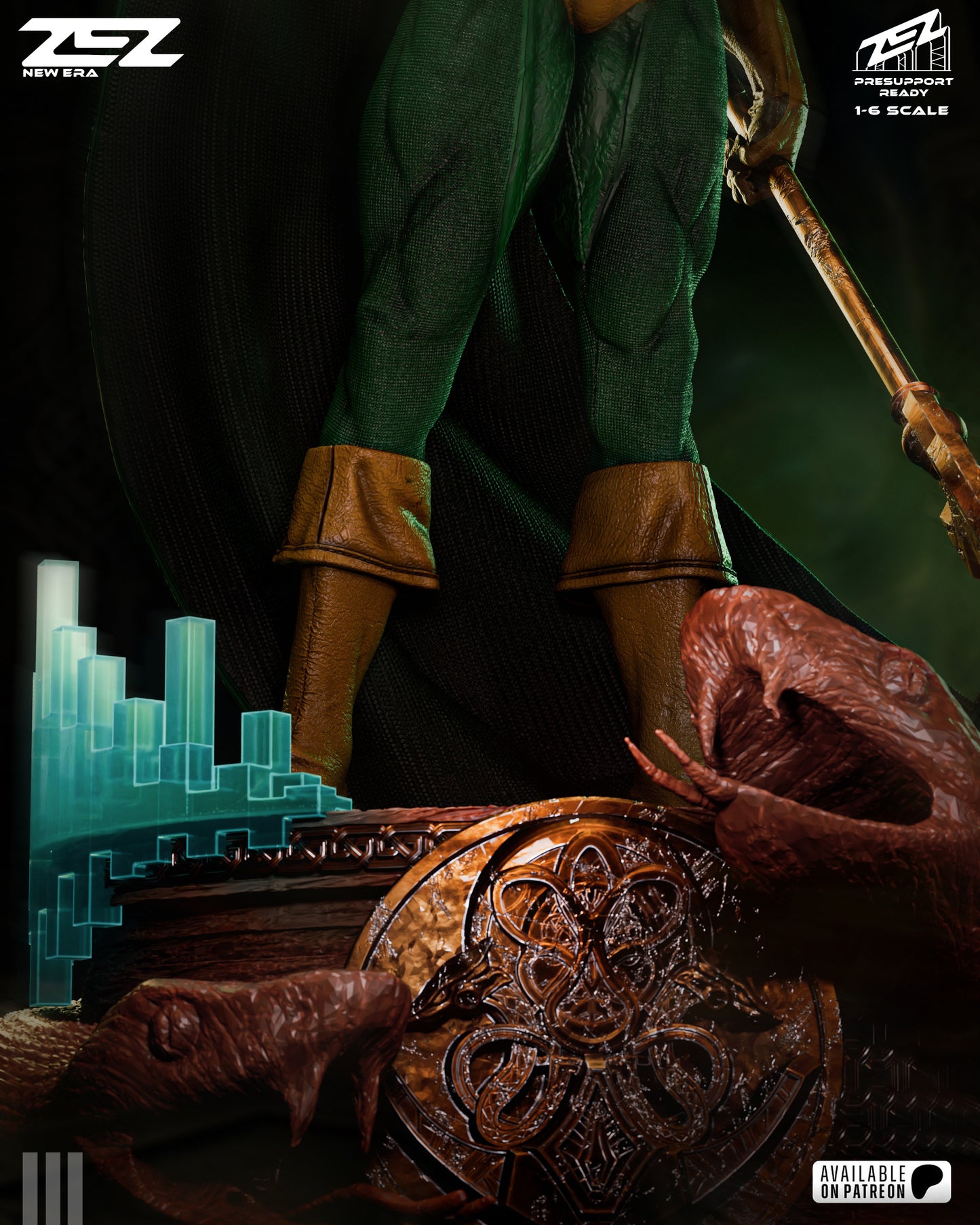 Loki (Museum Pose) Statue 3D-Printed Kit