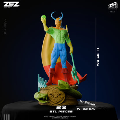 Loki (Museum Pose) Statue 3D-Printed Kit