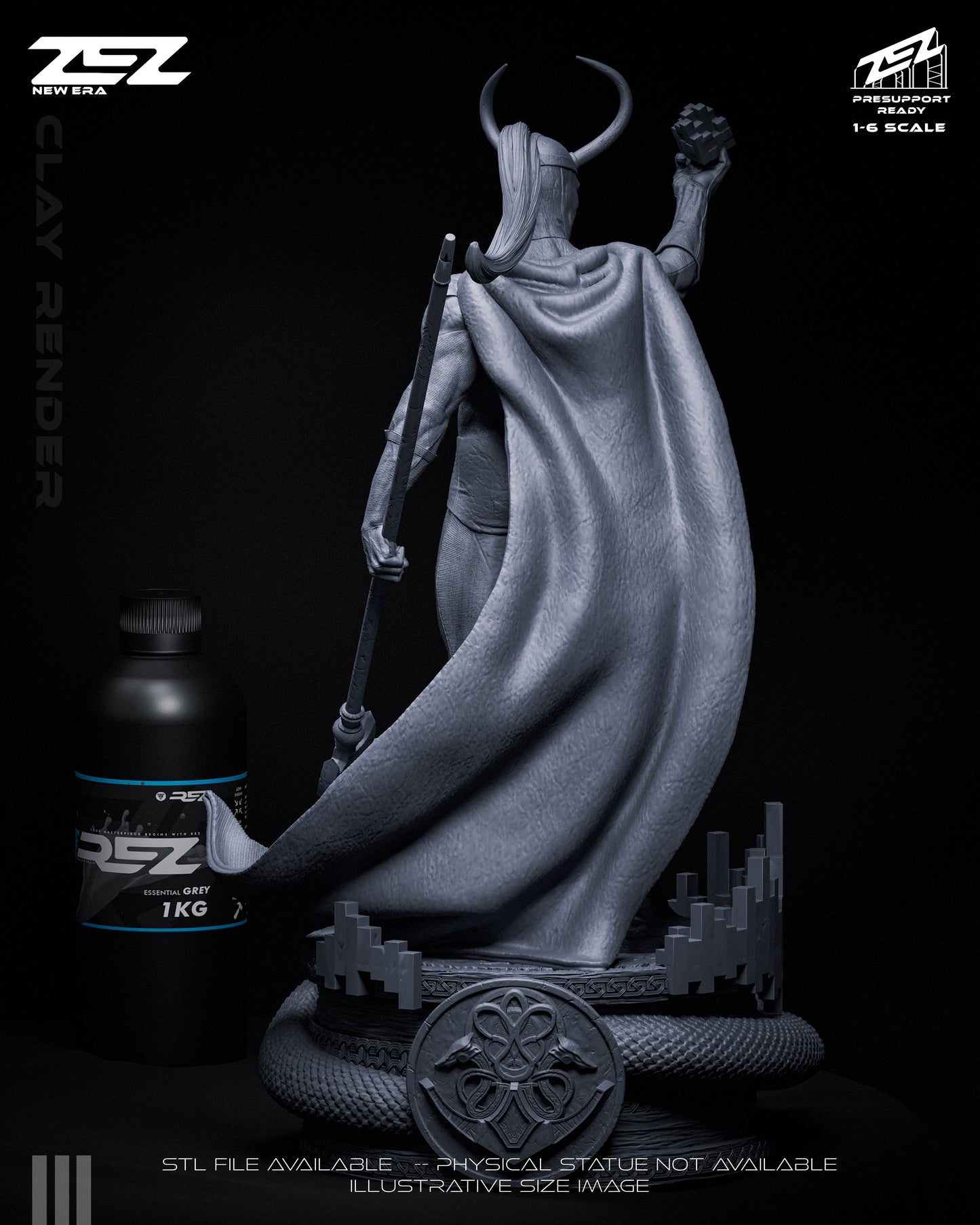 Loki (Museum Pose) Statue 3D-Printed Kit
