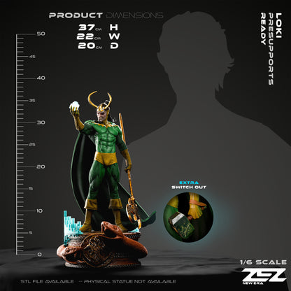 Loki (Museum Pose) Statue 3D-Printed Kit
