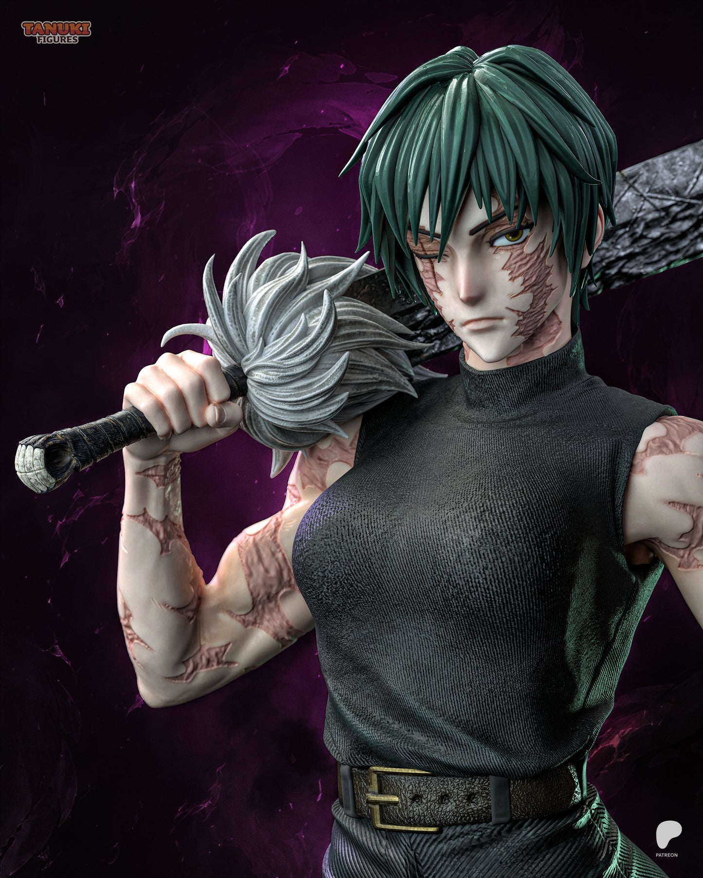 Maki - Jujutsu Kaisen Statue 3D-Printed Kit