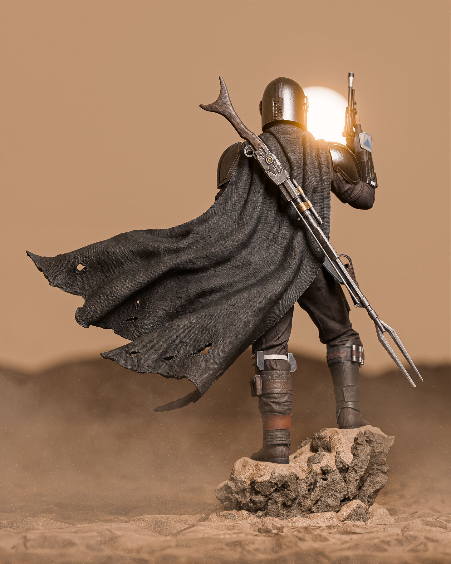 The Mandalorian Statue 3D-Printed Kit