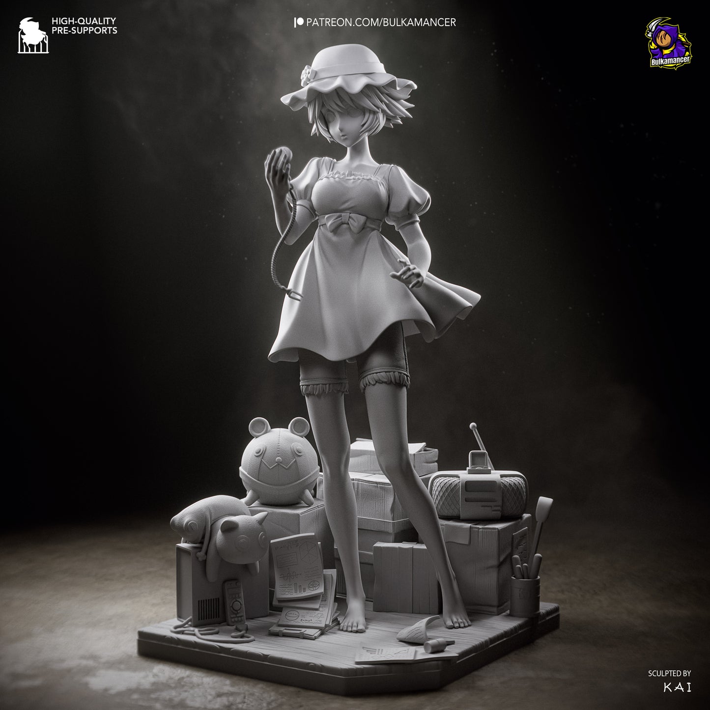 Mayuri Shiina Statue 3D-Printed Kit