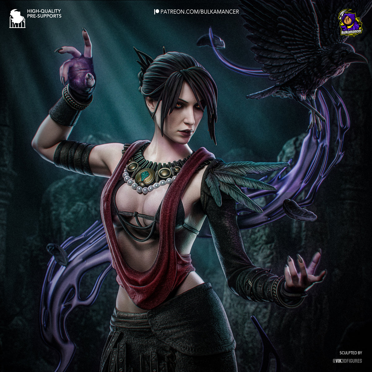 Morrigan Statue 3D-Printed Kit