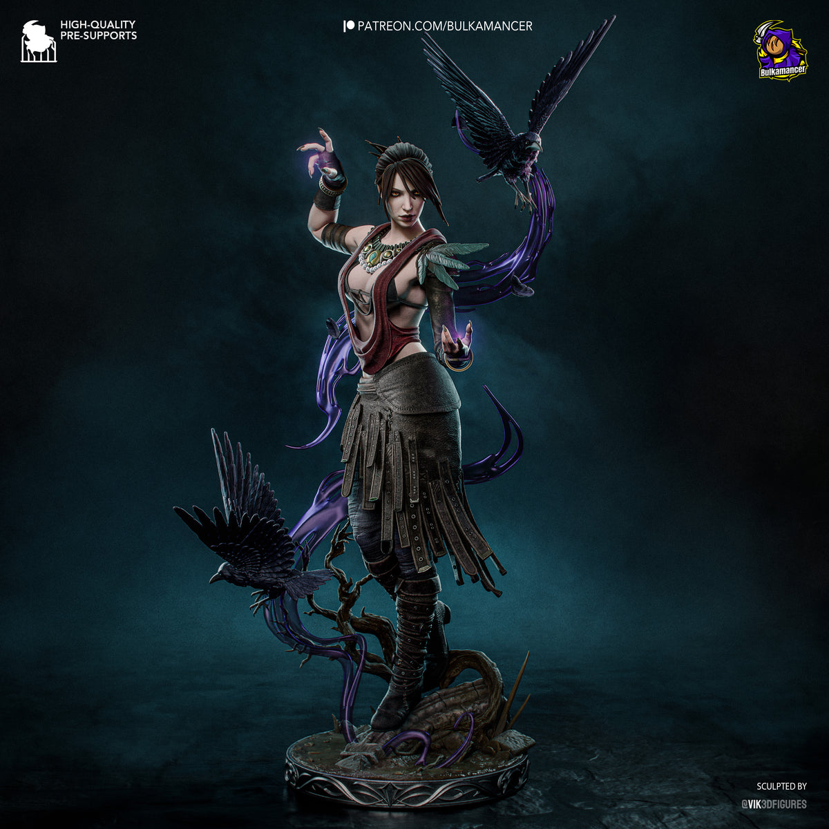 Morrigan Statue 3D-Printed Kit