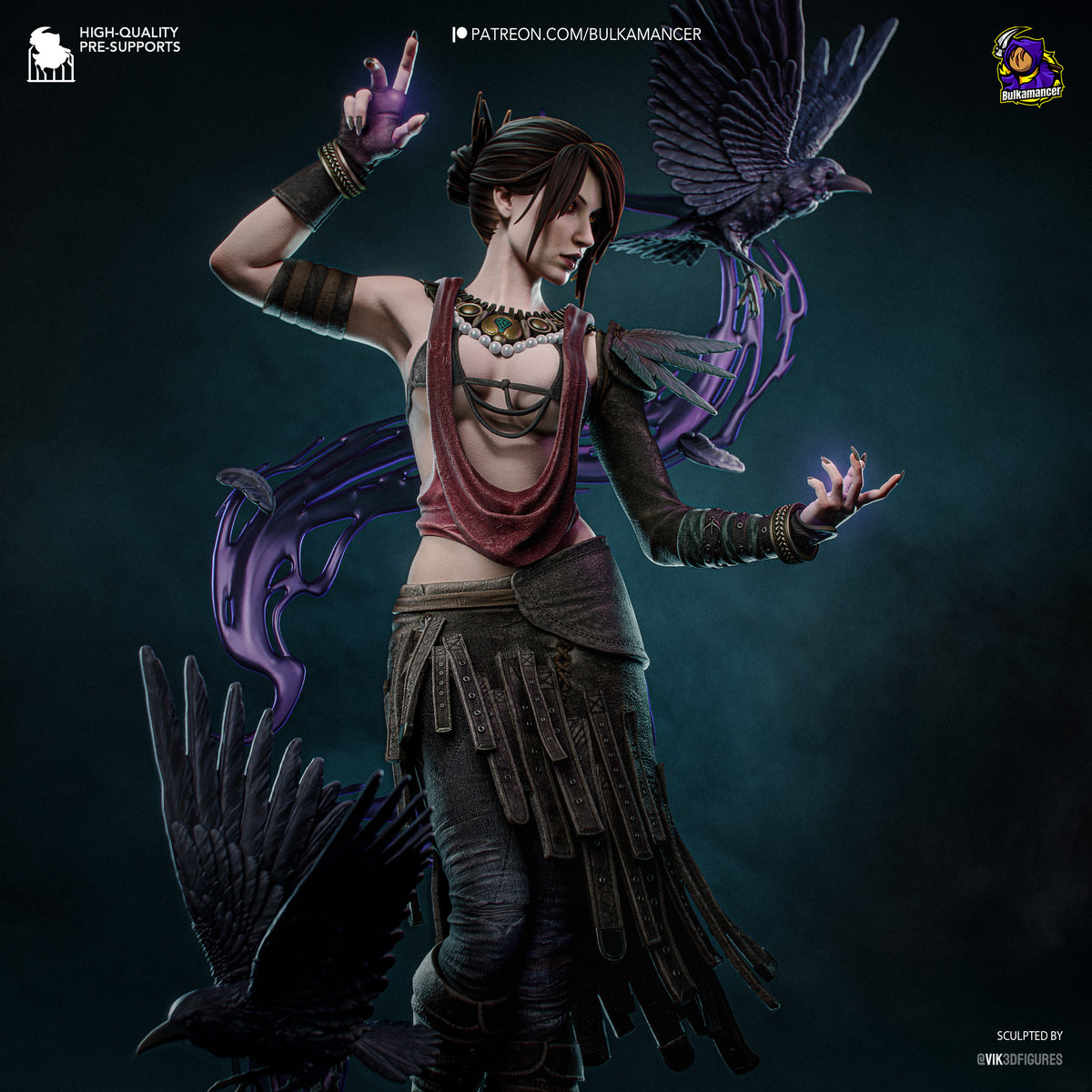 Morrigan Statue 3D-Printed Kit