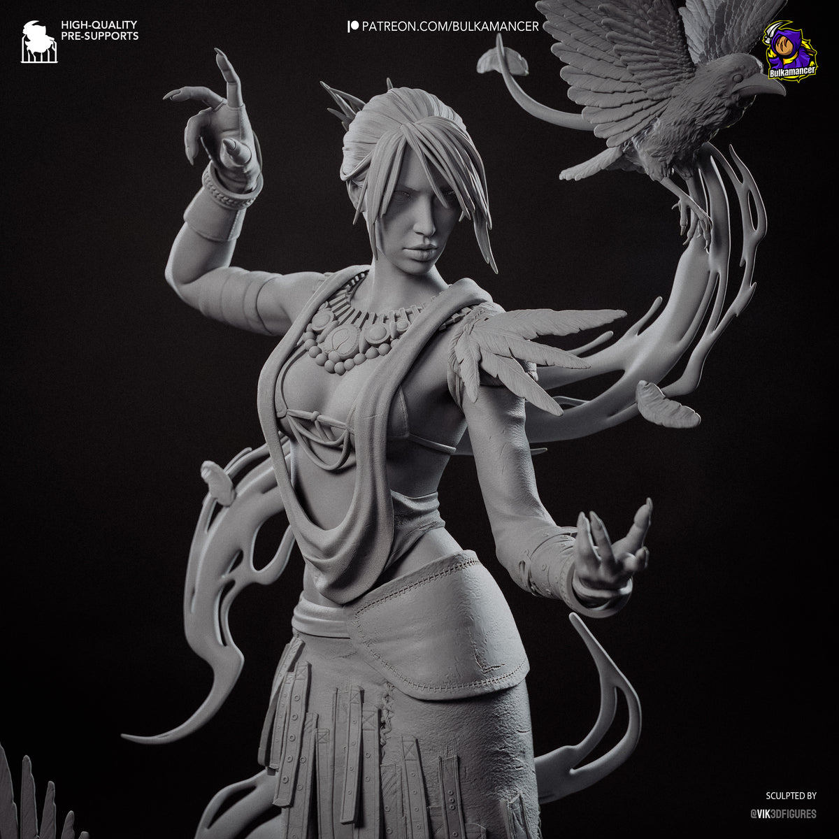 Morrigan Statue 3D-Printed Kit
