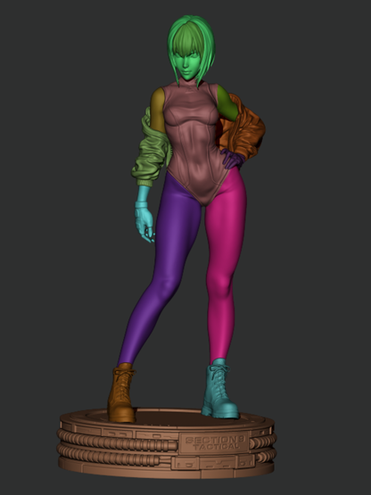 Motoko Kusanagi Statue 3D-Printed Kit