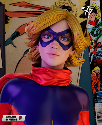Ms. Marvel 1977 Statue 3D-Printed Kit
