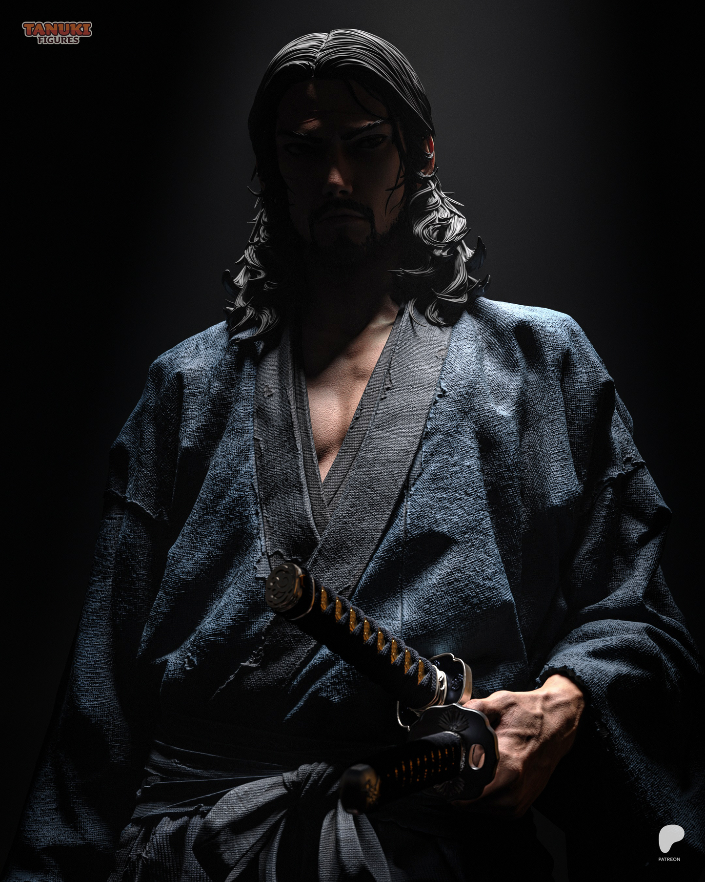Musashi Statue 3D-Printed Kit