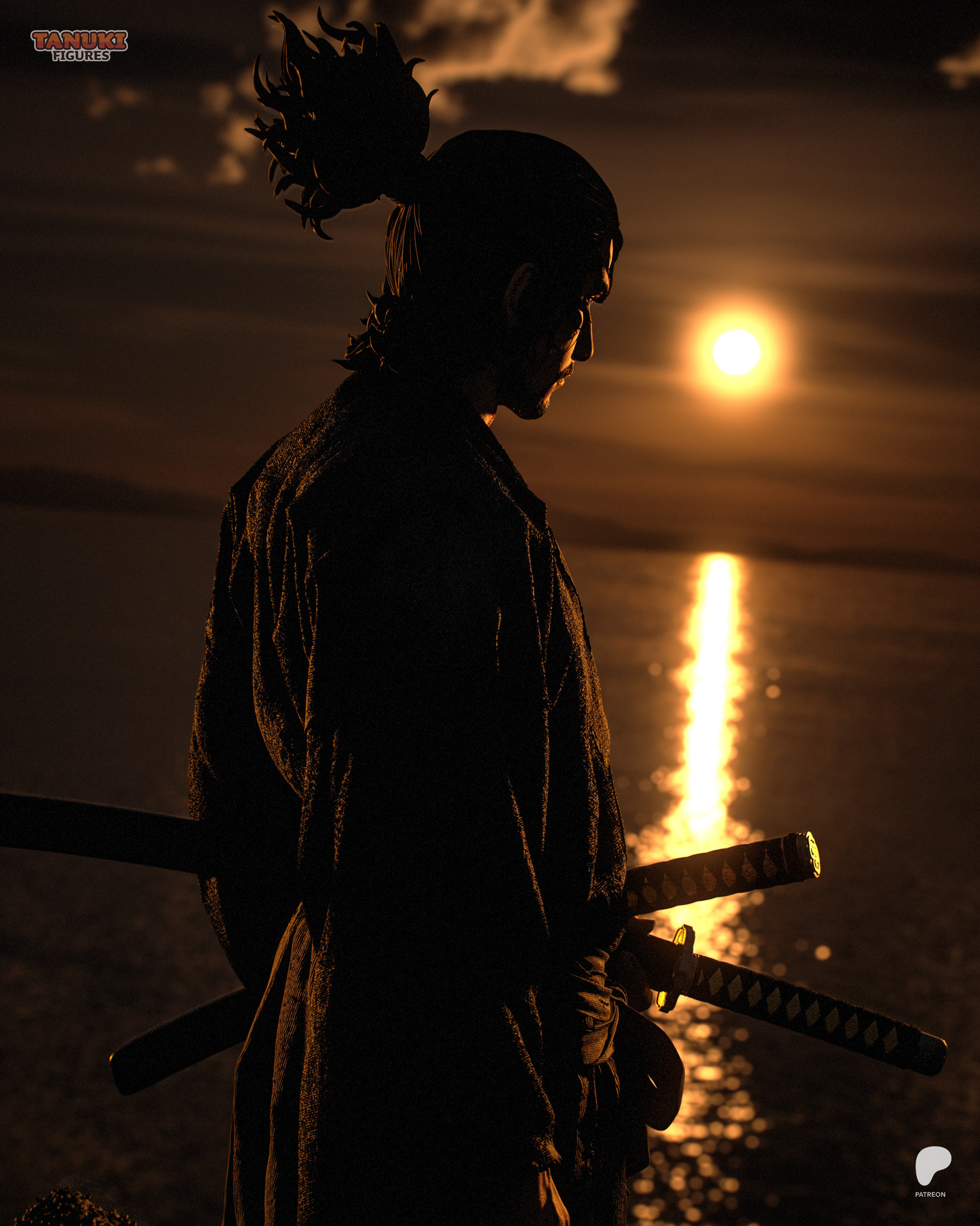 Musashi Statue 3D-Printed Kit