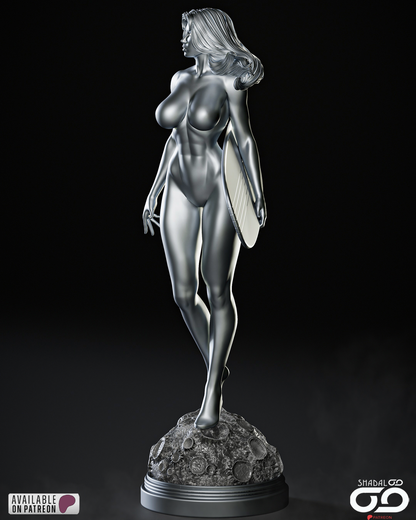 Shalla-Bal Silber Surfer Statue