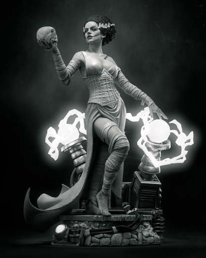Frankenstein's Bride Statue 3D-Printed Kit