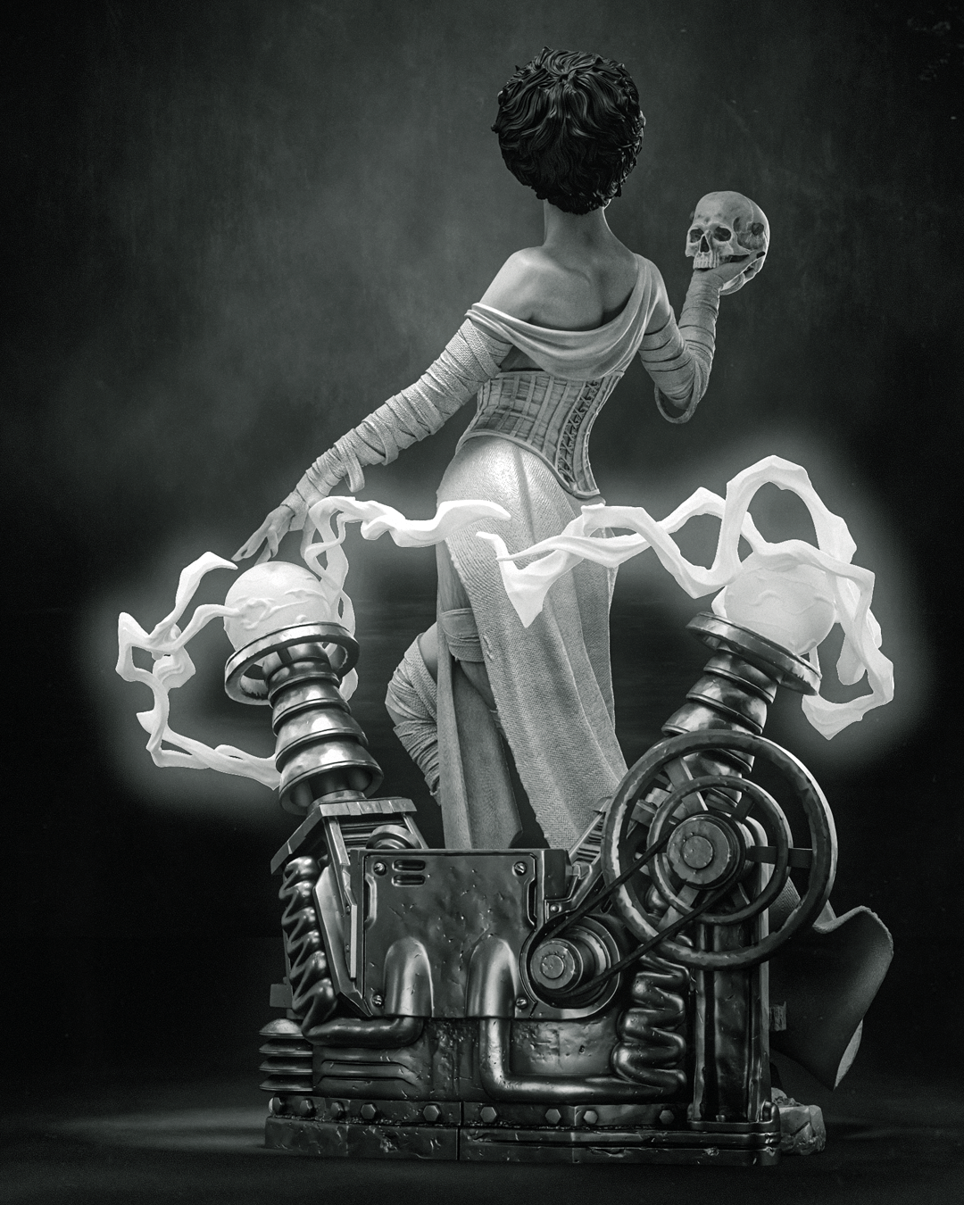 Frankenstein's Bride Statue 3D-Printed Kit