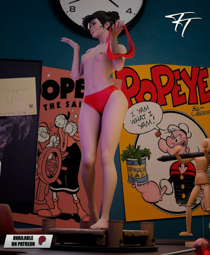 Olive Oyl Statue 3D-Printed Kit