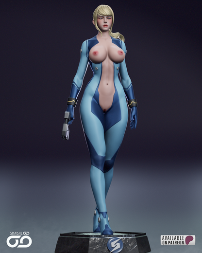 Samus Aran Statue 3D-Printed Kit