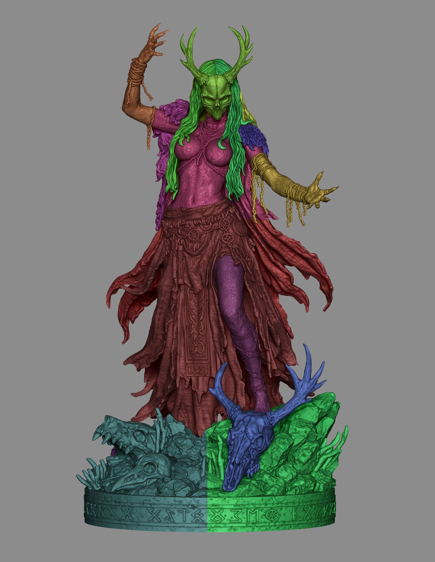 Norse Witch Statue 3D-Printed Kit