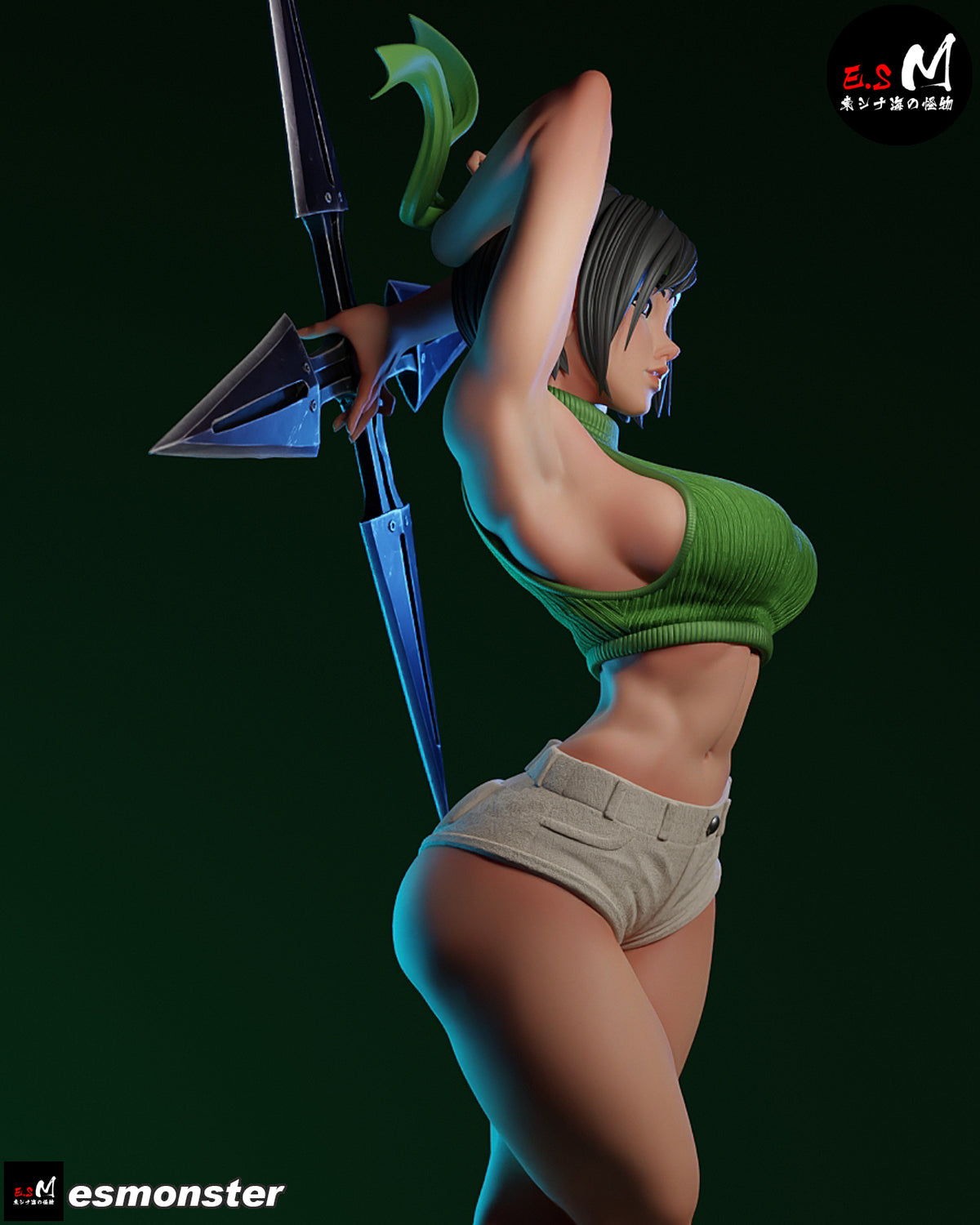 Yuffie Statue 3D-Printed Kit