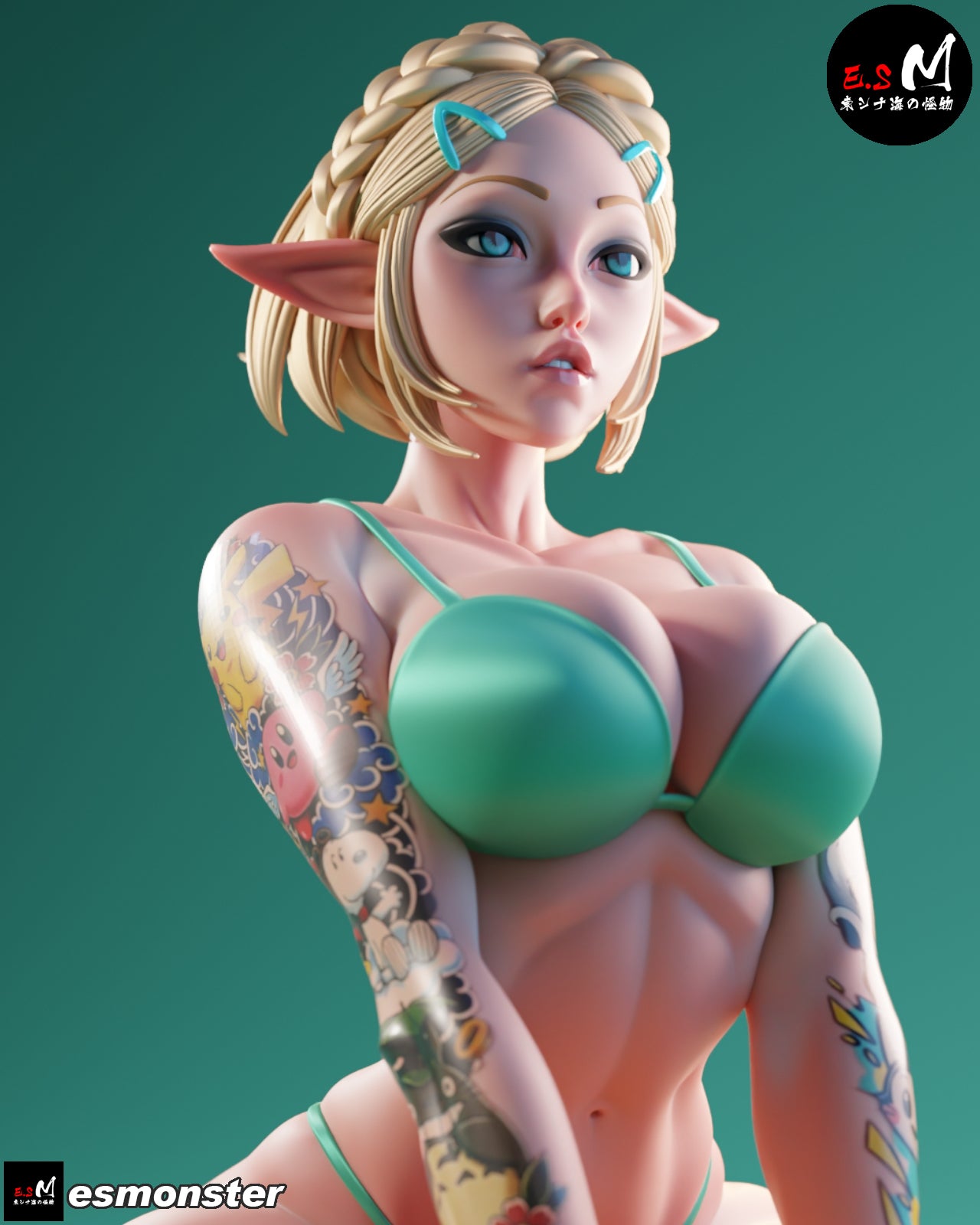 Zelda (Sun-kissed) Statue 3D-Printed Kit