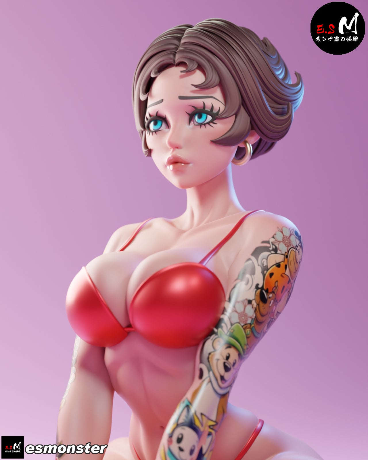 Betty Boop (Sun-kissed) Statue 3D-Printed Kit