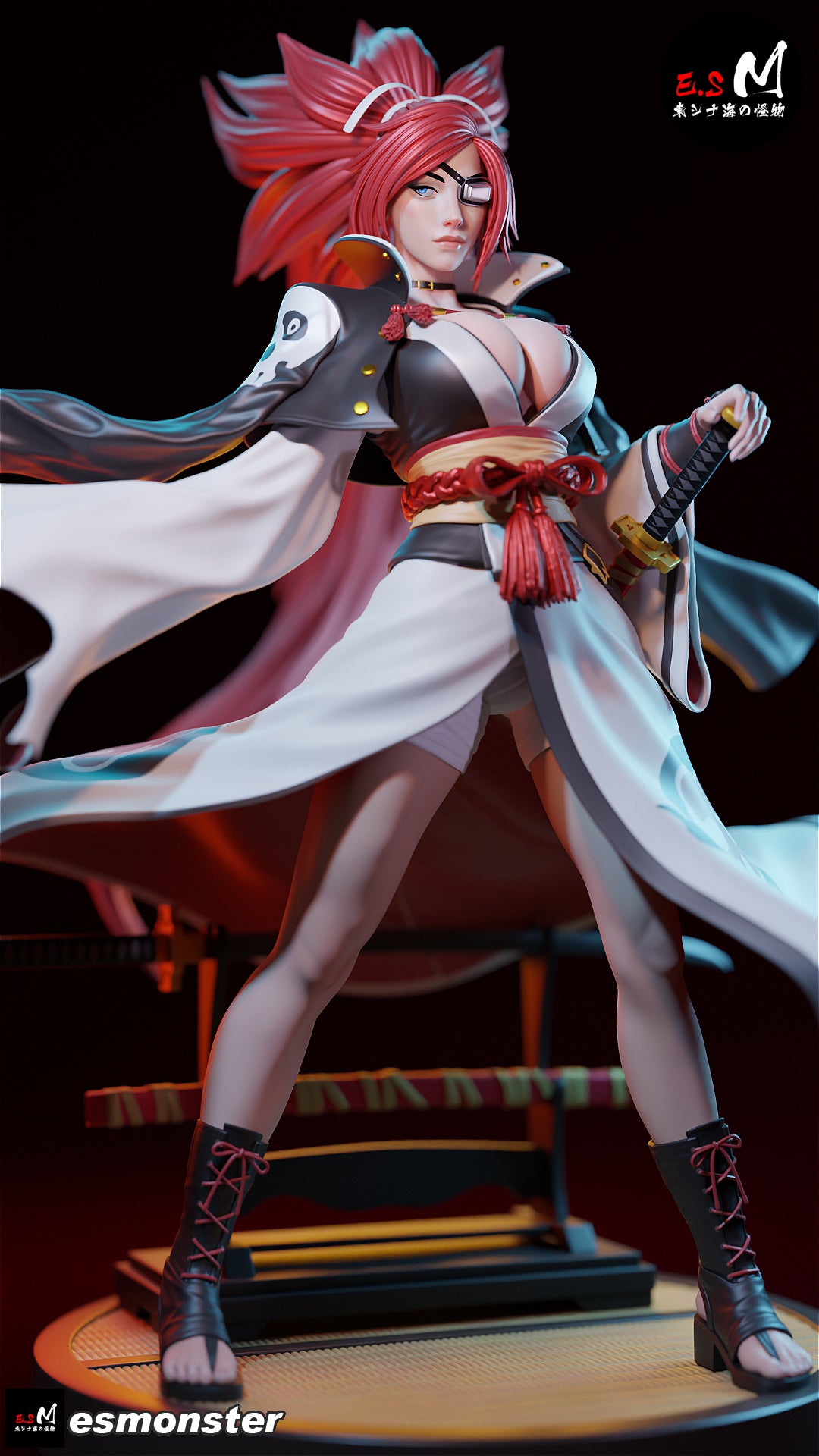 Baiken Statue 3D-Printed Kit
