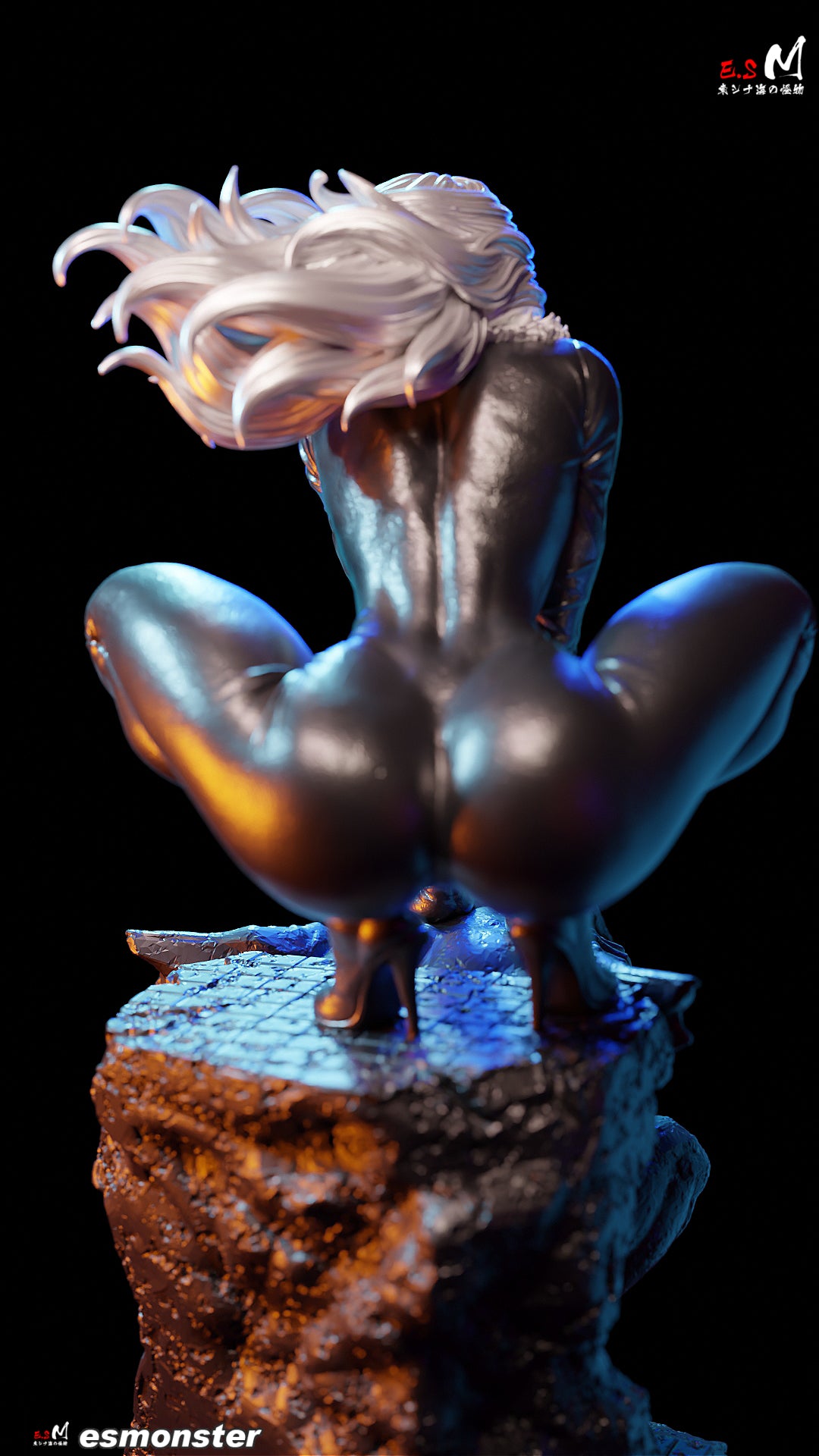 Black Cat Statue 3D-Printed Kit