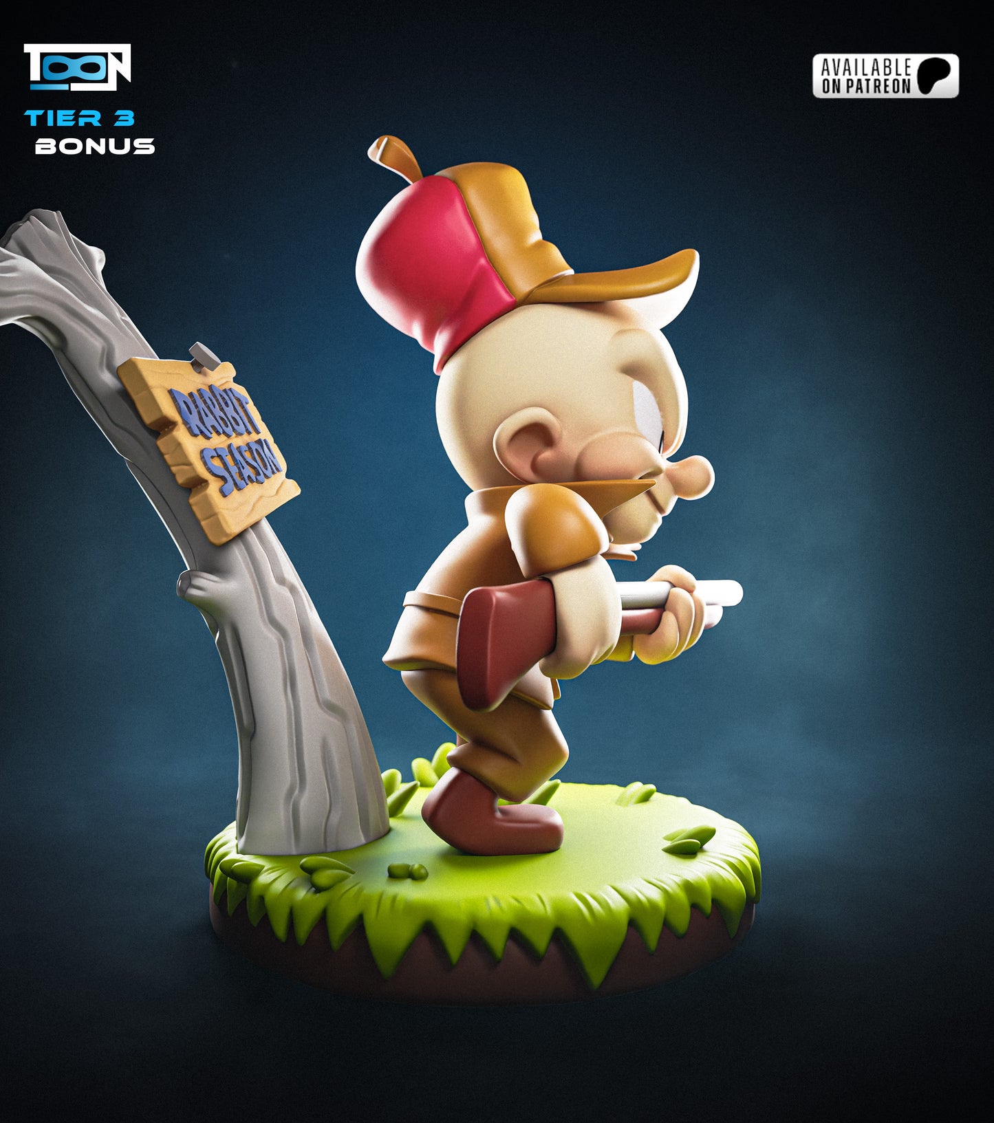 Elmer Fudd Statue 3D-Printed Kit