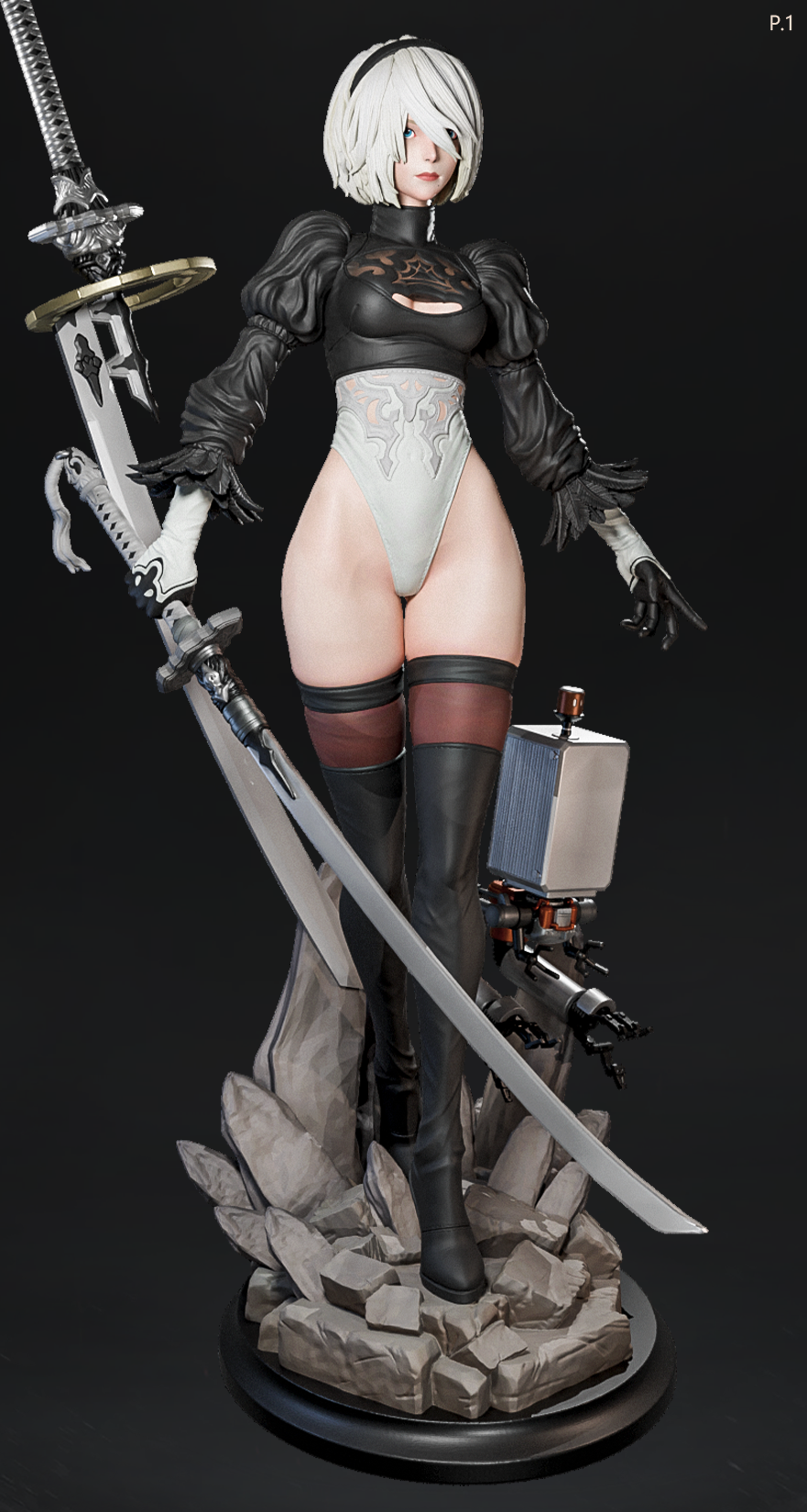 2B (Pose 1) Statue
