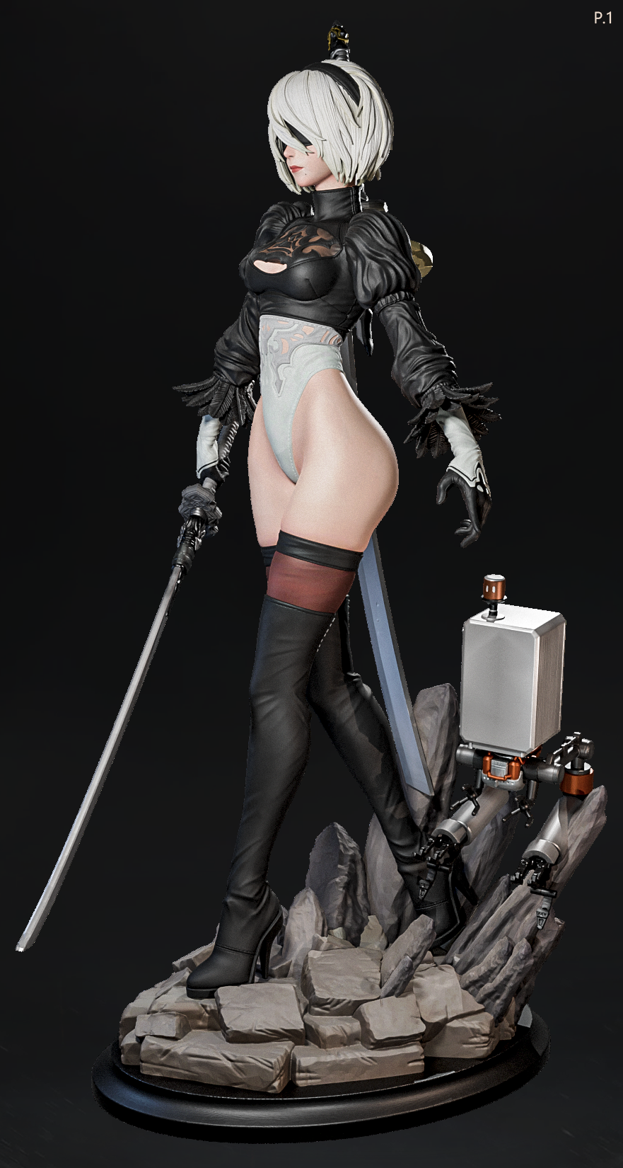 2B (Pose 1) Statue