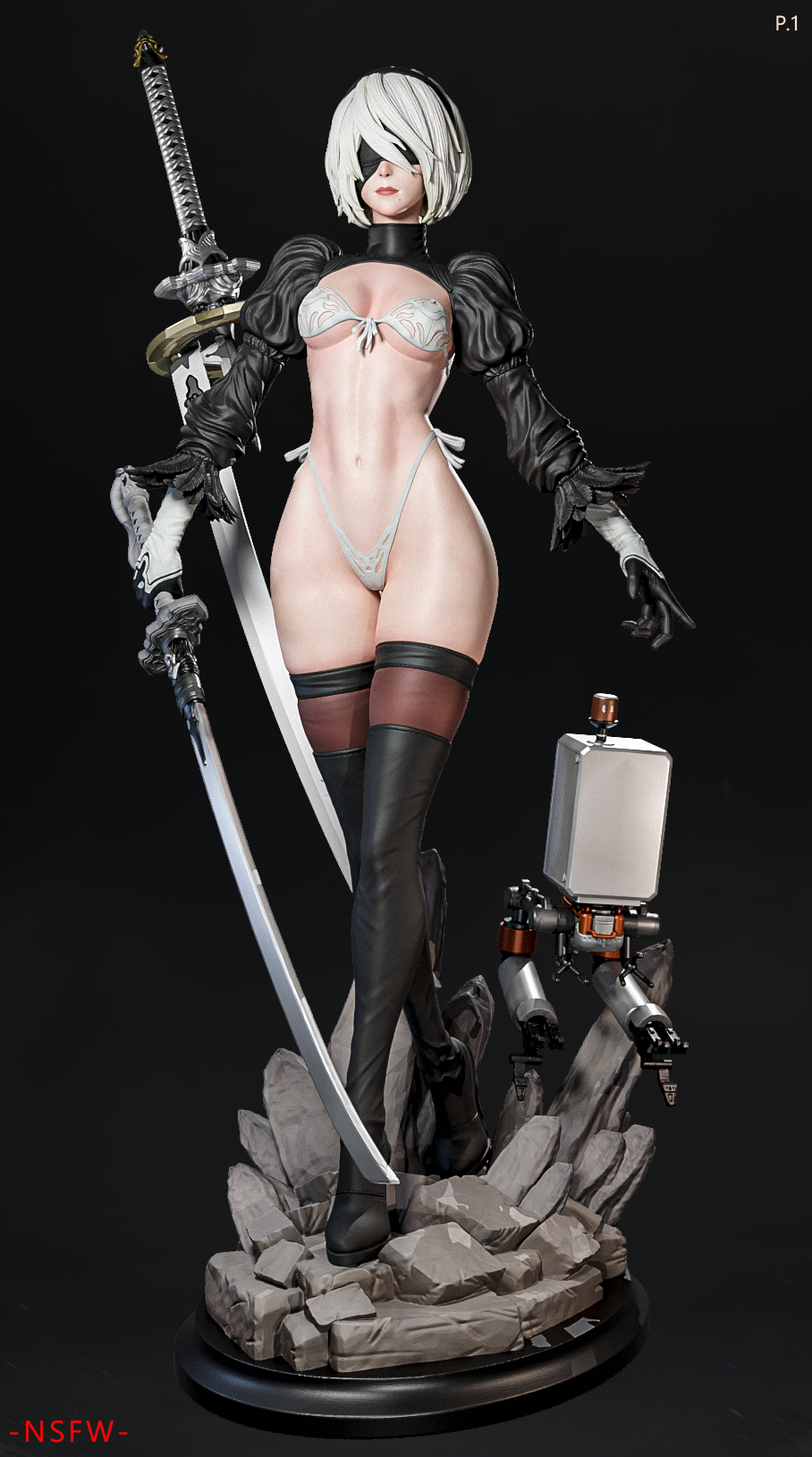 2B (Pose 1) Statue
