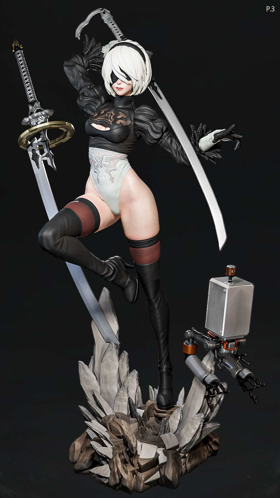 2B (Pose 3) Statue