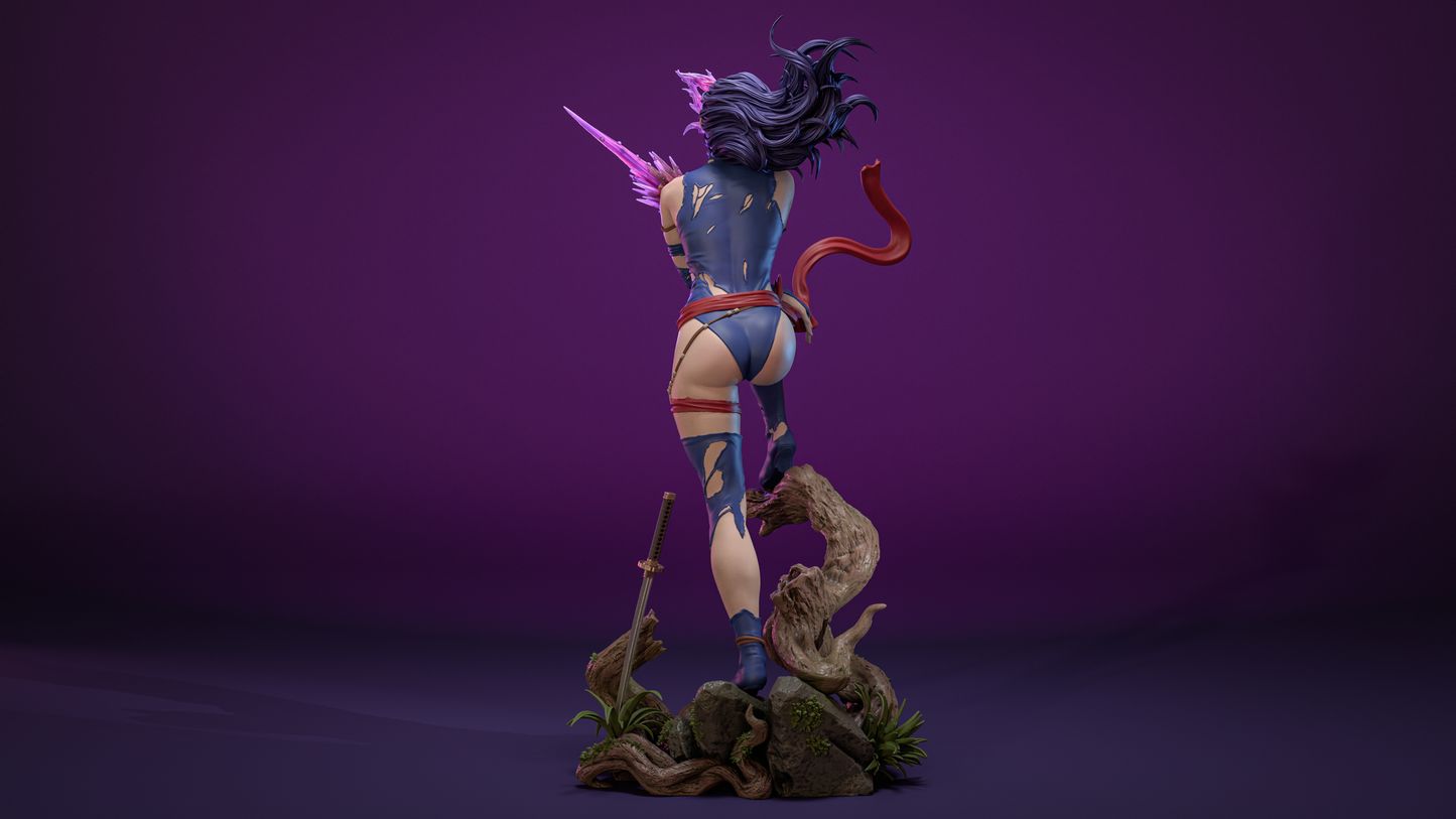 Savage Land Psylocke Statue 3D-Printed Kit