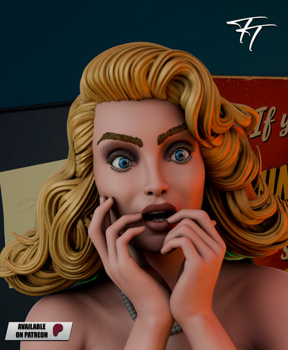 Halloween Pinup Statue 3D-Printed Kit