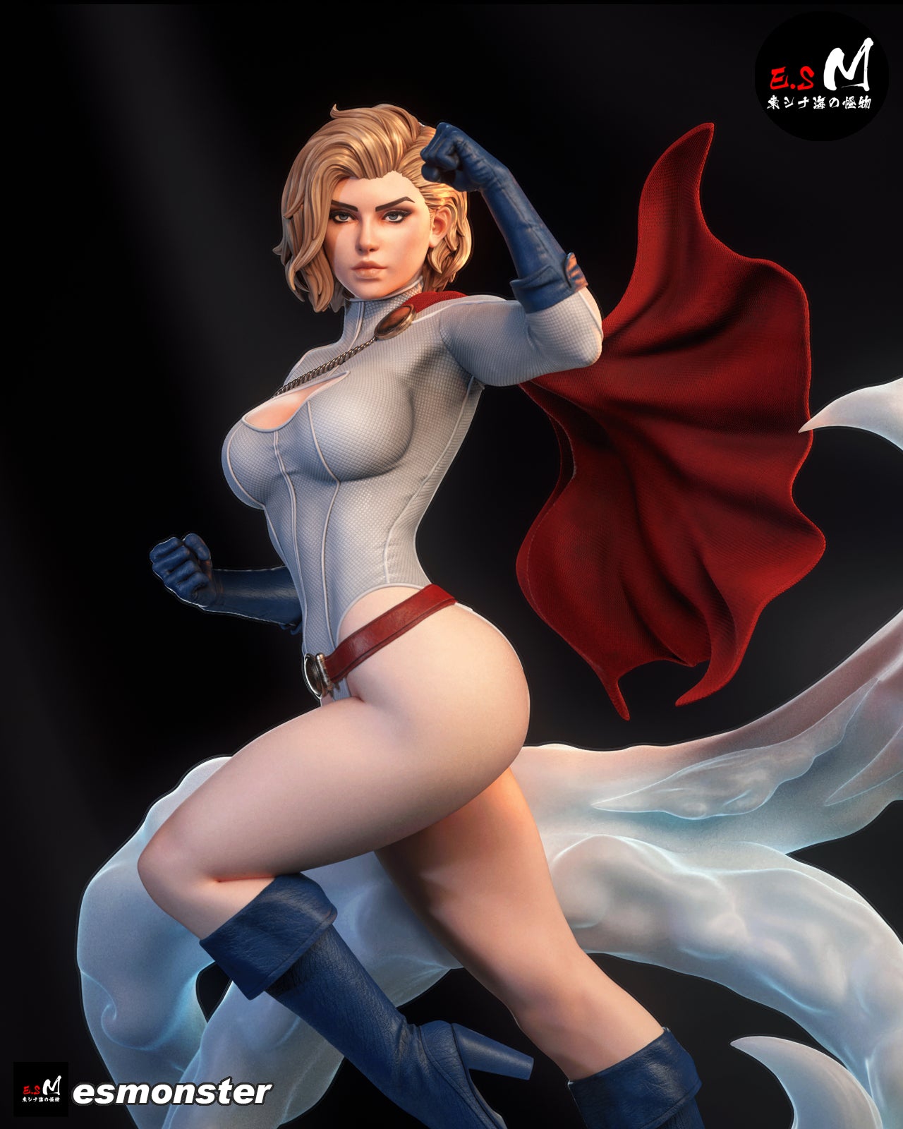 Power Girl Statue 3D-Printed Kit