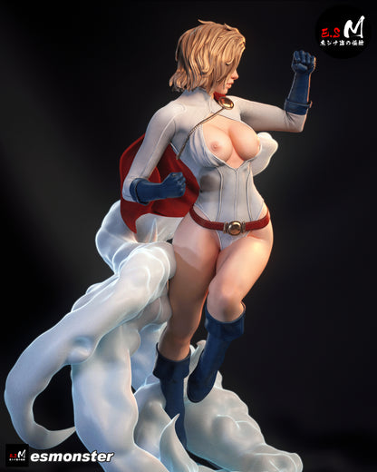 Power Girl Statue 3D-Printed Kit